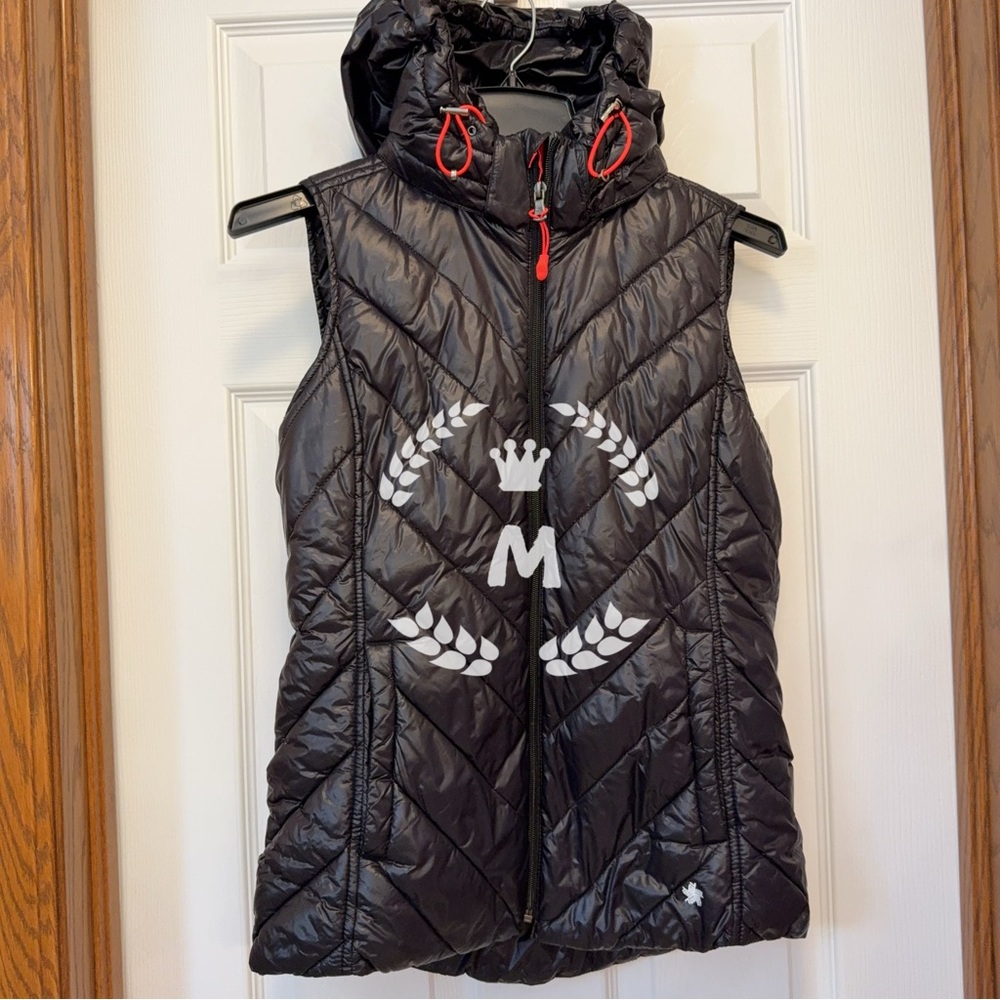 Tek Gear Womens Warm Vest  Quilted Removable Hood Black Small